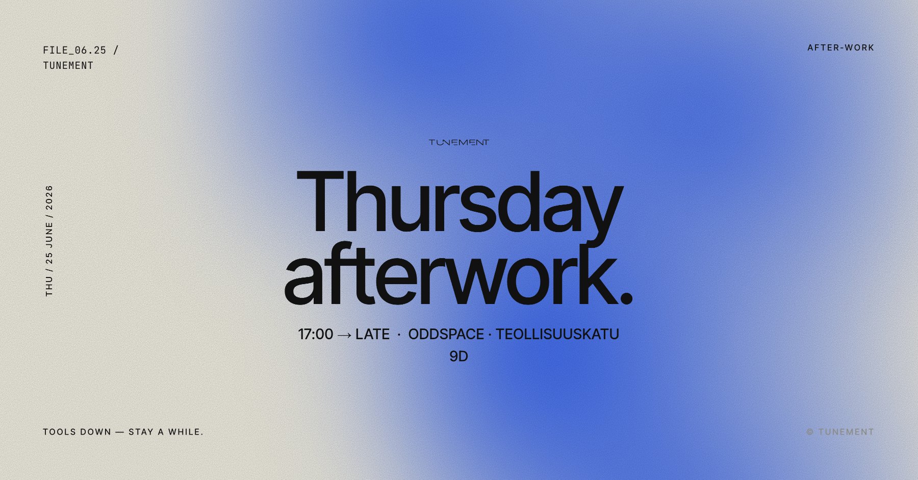 Thursday afterwork poster